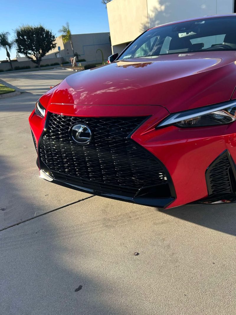 Glossy red Lexus after ceramic coating